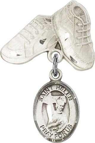 Sterling Silver Baby Boots St. Helen Baby Badge - Engravable