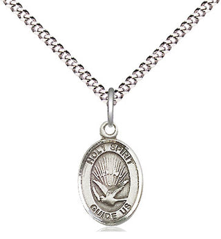 Pewter Holy Spirit Medal Religious and Catholic Jewelry Engraved Catholic Saint Jewelry