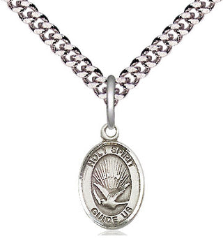 Pewter Holy Spirit Medal Religious and Catholic Jewelry Engraved Catholic Saint Jewelry