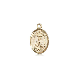 14kt Gold Saint Henry II Medal Engraved Catholic Saint Jewelry
