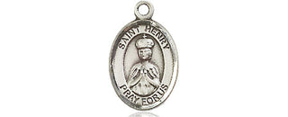 Pewter Saint Henry II Medal Engraved Catholic Saint Jewelry