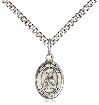 Pewter Saint Henry II Medal Religious and Catholic Jewelry Engraved Catholic Saint Jewelry