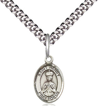 Pewter Saint Henry II Medal Religious and Catholic Jewelry Engraved Catholic Saint Jewelry