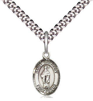 Pewter Saint Gregory the Great Medal Religious and Catholic Jewelry Engraved Catholic Saint Jewelry