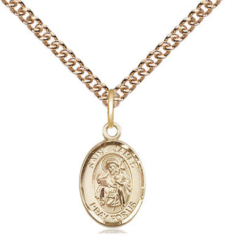 14kt Gold Saint James the Greater Medal Engraved Catholic Saint Jewelry