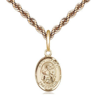 14kt Gold Saint James the Greater Medal Engraved Catholic Saint Jewelry