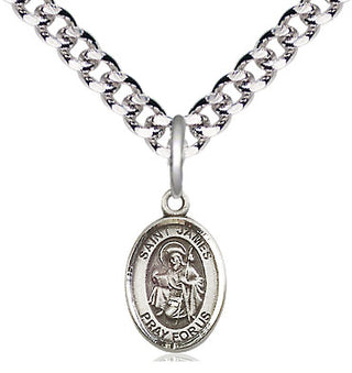 Pewter Saint James the Greater Medal Religious and Catholic Jewelry Engraved Catholic Saint Jewelry