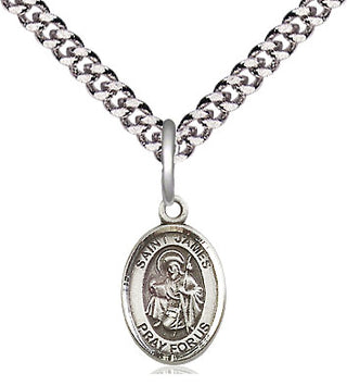 Pewter Saint James the Greater Medal Religious and Catholic Jewelry Engraved Catholic Saint Jewelry