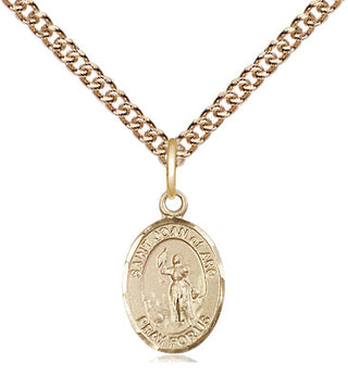14kt Gold Saint Joan of Arc Medal Engraved Catholic Saint Jewelry