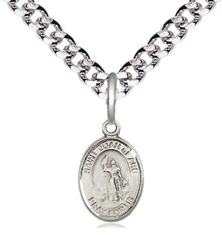 Pewter Saint Joan of Arc Medal Religious and Catholic Jewelry Engraved Catholic Saint Jewelry