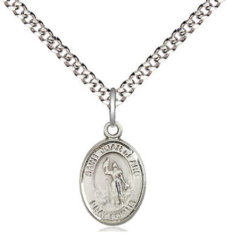 Pewter Saint Joan of Arc Medal Religious and Catholic Jewelry Engraved Catholic Saint Jewelry