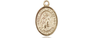 14kt Gold Saint John the Baptist Medal Engraved Catholic Saint Jewelry