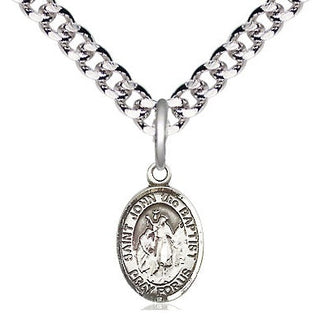 Pewter Saint John the Baptist Medal Religious and Catholic Jewelry Engraved Catholic Saint Jewelry