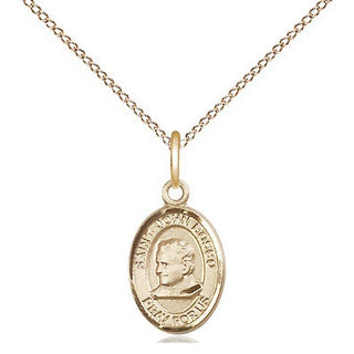 14kt Gold Saint John Bosco Medal Engraved Catholic Saint Jewelry