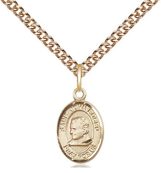 14kt Gold Saint John Bosco Medal Engraved Catholic Saint Jewelry