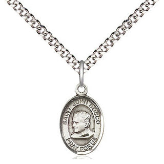 Pewter Saint John Bosco Medal Religious and Catholic Jewelry Engraved Catholic Saint Jewelry