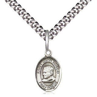 Pewter Saint John Bosco Medal Religious and Catholic Jewelry Engraved Catholic Saint Jewelry