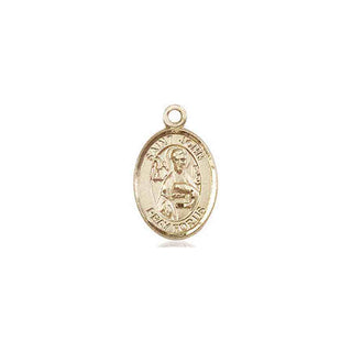 14kt Gold Saint John the Apostle Medal Engraved Catholic Saint Jewelry