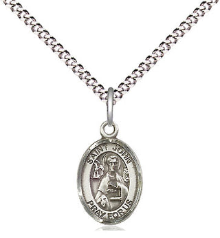 Pewter Saint John the Apostle Medal Religious and Catholic Jewelry Engraved Catholic Saint Jewelry