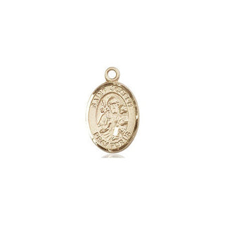 14kt Gold Saint Joseph Medal Engraved Catholic Saint Jewelry