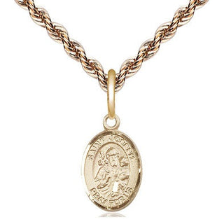 14kt Gold Saint Joseph Medal Engraved Catholic Saint Jewelry
