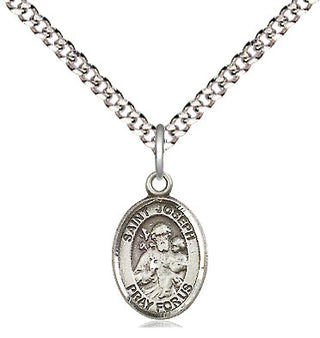 Pewter Saint Joseph Medal Religious and Catholic Jewelry Engraved Catholic Saint Jewelry