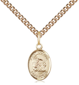 14kt Gold Saint Joshua Medal Engraved Catholic Saint Jewelry