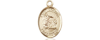 14kt Gold Saint Joshua Medal Engraved Catholic Saint Jewelry