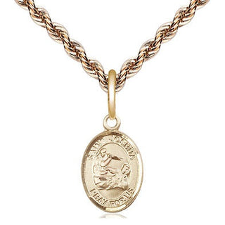 14kt Gold Saint Joshua Medal Engraved Catholic Saint Jewelry