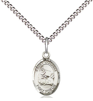 Pewter Saint Joshua Medal Religious and Catholic Jewelry Engraved Catholic Saint Jewelry