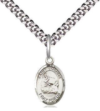 Pewter Saint Joshua Medal Religious and Catholic Jewelry Engraved Catholic Saint Jewelry