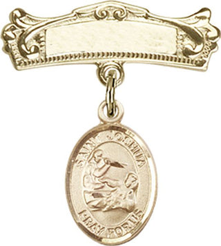 14kt Gold Filled Badge Pin St. Joshua Baby Badge - Engravable