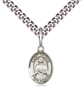 Pewter Saint Kateri Medal Religious and Catholic Jewelry Engraved Catholic Saint Jewelry