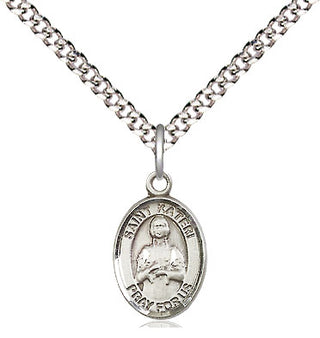 Pewter Saint Kateri Medal Religious and Catholic Jewelry Engraved Catholic Saint Jewelry