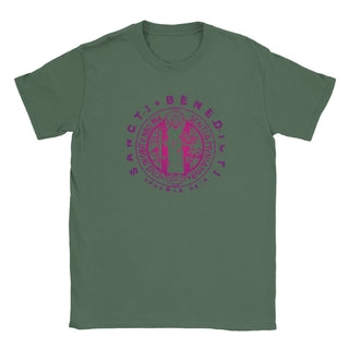 Purple Gradient St. Benedict Medal T-Shirt - view 13