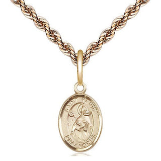 14kt Gold Saint Kevin Medal Engraved Catholic Saint Jewelry