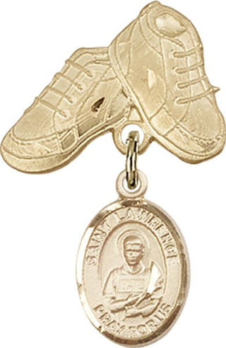 14kt Gold Filled Baby Boots St. Lawrence Baby Badge - Engravable