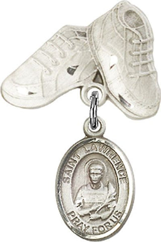 Sterling Silver Baby Boots St. Lawrence Baby Badge - Engravable