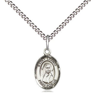 Pewter Saint Louise de Marillac Medal Religious and Catholic Jewelry Engraved Catholic Saint Jewelry