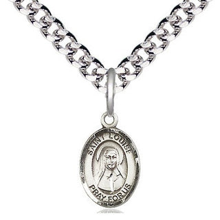 Pewter Saint Louise de Marillac Medal Religious and Catholic Jewelry Engraved Catholic Saint Jewelry