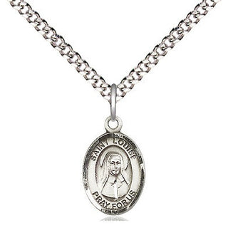 Pewter Saint Louise de Marillac Medal Religious and Catholic Jewelry Engraved Catholic Saint Jewelry
