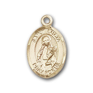 Gold-Filled St. Lucia of Syracuse Pendant