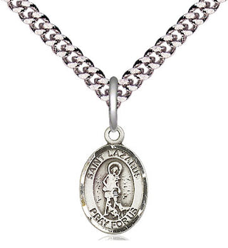 Pewter Saint Lazarus Medal Religious and Catholic Jewelry Engraved Catholic Saint Jewelry