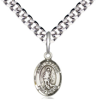 Pewter Saint Lazarus Medal Religious and Catholic Jewelry Engraved Catholic Saint Jewelry