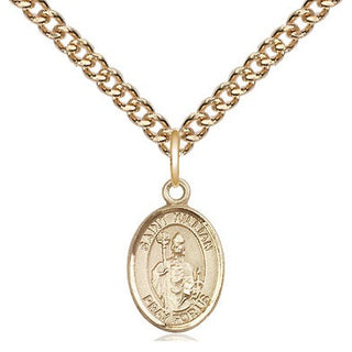 14kt Gold Saint Kilian Medal Engraved Catholic Saint Jewelry