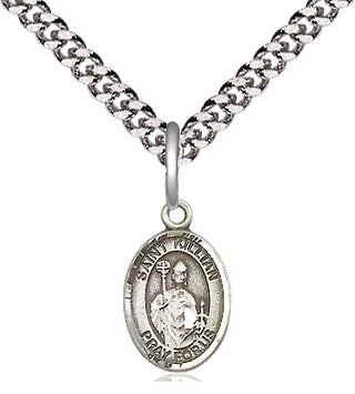 Pewter Saint Kilian Medal Religious and Catholic Jewelry Engraved Catholic Saint Jewelry