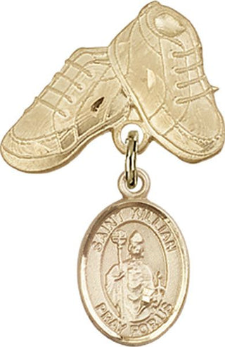 14kt Gold Filled Baby Boots St. Kilian Baby Badge - Engravable