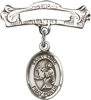 Sterling Silver Badge Pin St. Luke the Apostle Baby Badge - Engravable