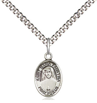 Pewter Saint Maria Faustina Medal Religious and Catholic Jewelry Engraved Catholic Saint Jewelry