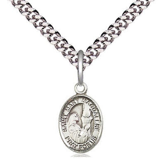 Pewter Saint Mary Magdalene Medal Religious and Catholic Jewelry Engraved Catholic Saint Jewelry